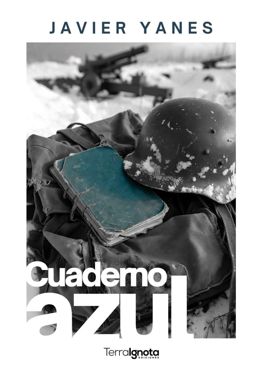 Portada de Cuaderno azul, novela de Javier Yanes